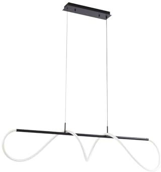 Lucande Bombillas LED lámpara colgante en negro, luminaria suspendida