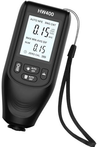 Digital Coating Thickness Gauges 0-2000μm Large Display Paint Coating Meter with Backlit Unit Conversion Paint Gauges