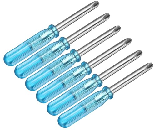 sourcing map 6pcs Mini Phillips Screwdriver 3.0mm 45mm Length Micro Precision Cross Head Screw Driver with Non-Slip Handle for Watch Eyeglasses Electronics Small Appliances Repair