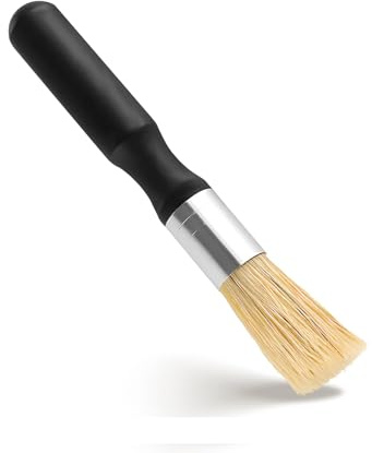 Spazzola per Caffè,Spazzolino Macchina Caffe,Pennello Per Macinacaffè,Barista Pennello,Manico in Legno da 8.3 cm,Gruppi Caffettiera e Aree Difficili da Raggiungere,Accessorio Cucina (Nero)