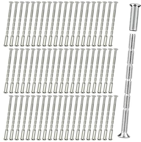 60 Sets M3 Door Handle Fixing Screws and Sleeves Door Handle Bolt Through Fixings