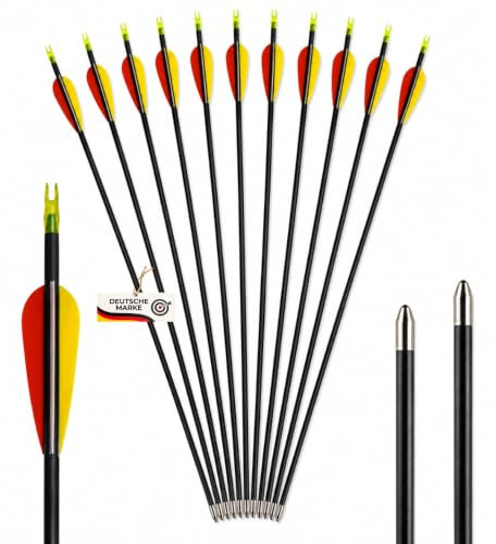 BLACK BOLT Fiberglaspfeile 32 Zoll für Lang- und Recurvebögen bis 30 lbs
