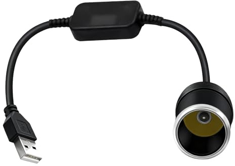 5V USB A Stecker auf 12V Auto, 35cm USB auf Zigarettenanzünder Buchse Konverter, DC Spannungswandler für Dashcam DVR Recorder Navigationsgerät LED Lampe Luftreiniger und Fahrzeugzubehör bis 10W
