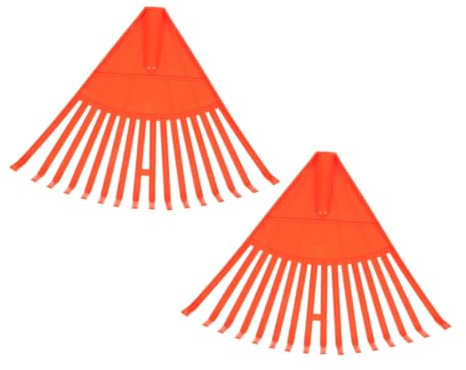 SHINEOFI 2 Piezas Rastrillo de Plástico para Jardín Dientes Herramienta Ligera para Césped para Limpieza Rápida y Mantenimiento de Áreas Verdes