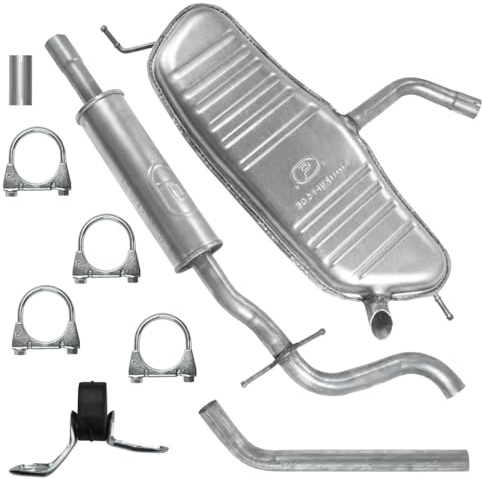 POLMOstrow Auspuff für VW Golf Plus 5 V 2003-2008 | Mitteltopf und Endtopf, Motoren: 1.4, Van