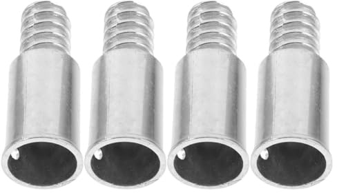 GLEAVI 4Pcs Metal American Threaded Broom Handle Tips Adapter for Extension Poles, Aluminum Alloy Threaded Ends Replacement for Telescopic Cleaning Tools, Household Mop and Brush