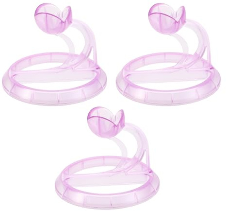 ERINGOGO Espositore a Cubo da 3 Pezzi con Base Rotonda - Supporto per Cubo Puzzle in Plastica per La Presentazione di Giocattoli - Piedistallo Rialzato per Modelli di Mensole Domestiche Viola