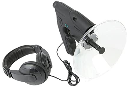 Dispositivo di ascolto parabolico 8X Microfono parabolico Monoculare HD Birds Watching e ascolto Dispositivo amplificatore audio piatto per l'osservazione della registrazione degli uccelli