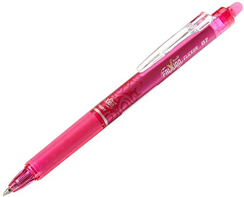 Pilot Frixion Clicker Rollerball, einziehbar, radierbar, 0,7 mm Spitze, Pink, 12 Stück