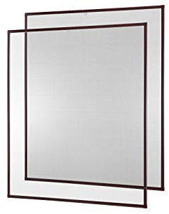 empasa Insektenschutz Fliegengitter Fenster Alurahmen Basic - weiß braun anthrazit - 100 x 120 cm - 2er SET