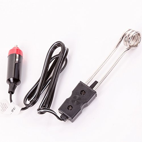 White Hinge 12V Travel Immersion Heater For Vehicle Cigarette Lighter Ports
