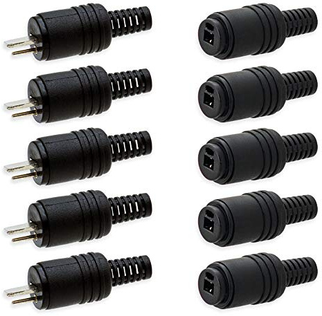 Lautsprecher Set Din 2-pol. Boxenstecker 5X LS-Stecker 5X LS-Buchsen Audio Adapter Schraubbar