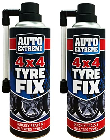 PEBBLE HUG 2x Car Tyre Puncture Repair Quick Fix Emergency Flat Tyre Inflate Bike Bicycle, Car Accessories Essential, Inflate Puncture Repair Kit - 400 ml