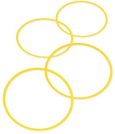 SPORTIKEL24 Kombi-Ring 70 – 4er Set – zum Aufbau von Sprung- & Hürden-Parcours – Trainingshilfe für Fußball, Leichtathletik & Hundesport
