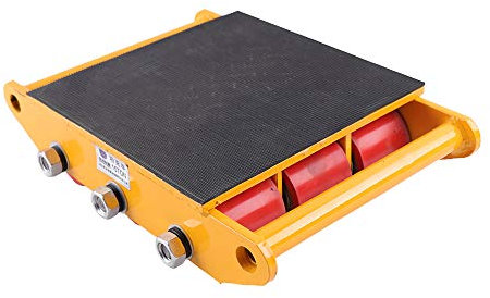 Industrial Machine Skates 6/8/15T Machinery Skate with 360° Rotation Cap Industrial Moving Equipment-Mover Dolly Skate Roller (15T 33000lbs Yellow)