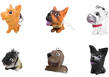 WOONEKY Smartphone Staubschutzstecker 3,5mm Kopfhörerstecker Aus Kunststoff Cartoon Hunde 6 Stück Staubdicht Kompatibel Für Handy Schutz