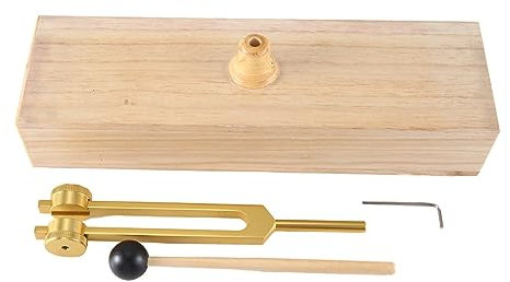QELLON 136,1 Hz Stimmgabel,Resonanz-Stimmgabel mit Resonanzkasten und Hammer,Stimmgabeln für Chakra,Yoga,Entspannung