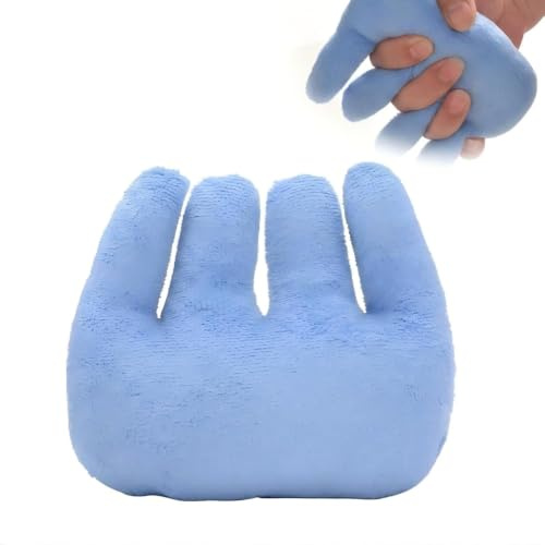 ANKROYU Palm Grip, Dispositivo di Allenamento Per La Riabilitazione delle Dita in Cotone, Cuscino Per Contrattura delle Mani, Separatori Per Dita Per Contratture E Lesioni(Colore blu)