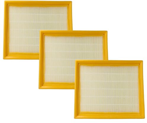 vhbw 3x Filtro compatible con Lidl Parkside Performance PPWD 30 B2 aspiradora - filtro Hepa amarillo