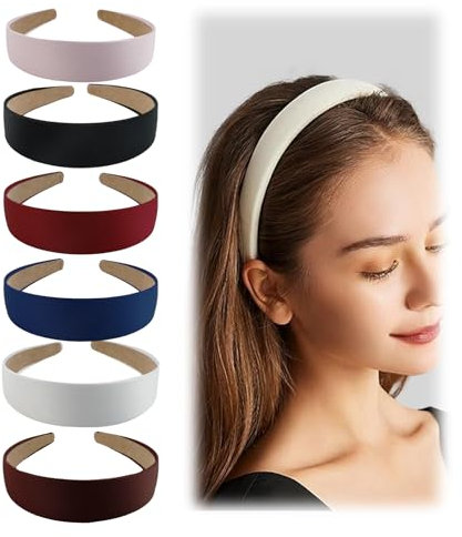 6 Stück Haarreifen Damen Breit Headband Stylische Haarreifen Haarschmuck Damen Sie Können Diy Entwerfen Haarreif Schwarz 6 Farben Haarreif Breit für Urlaubsoutfits Alltagsoutfits Heimgebrauch