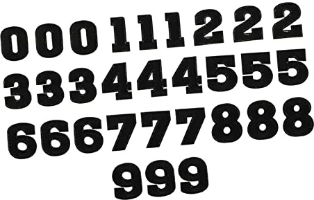 NUOBESTY Toppe Da Cucito Numeri Da 0 a 9, Set 30 Pezzi, Toppe Fai Da Te Per Abbigliamento e Riparazione Indumenti, Accessori Per Decorare Vestiti, Borse e Magliette, Adatte a Lavori Artigianali