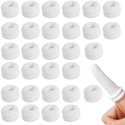 30 Pcs Finger Bandages Tubular – Elastic Finger Bandages for Injuries, Cuts, and Blisters – Comfortable & Secure Protection