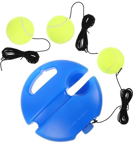 Toddmomy Tennis Training Tool Mit Rebound Ball Und Basis Für Üben Ballkontrolle Verbessern Geeignet Für Anfänger Und Fortgeschrittene Tragbar Für Indoor Und Outdoor Training