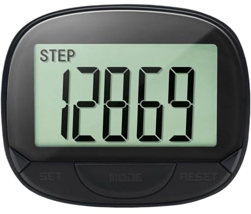 Pedometer for Walking, Large Digit Display Clip on Step Counter for Walking, Accurate Portable and Lightweight Step Counter for Men Women Kids Adults Seniors