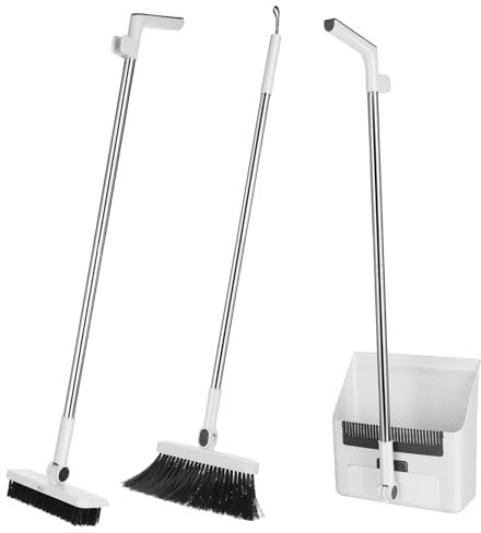 PRETYZOOM Balai Et Pelle à Poussière Ensemble pour Maison Balayette avec Pelle à Poussière Pliable pour Nettoyage Intérieur Et Extérieur Accessoire De Nettoyage pour Cuisine Et Patio