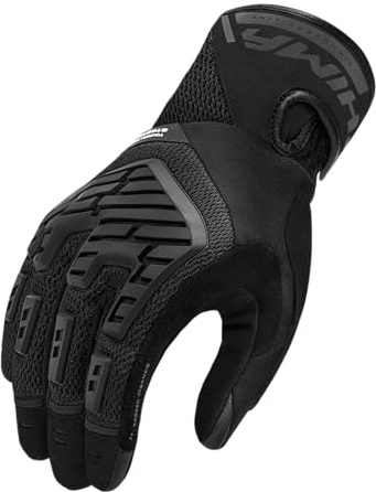 SHIMA STREAM Guantes Moto Mujer Textile Homologados Corto Verano Motos Guante Ventilado Certificatos Touchscreen Motorista Ciudad Protecciones Ventilación Verão (Femenino, Negro, M)