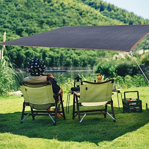 Toldo parasol para exteriores, 2 x 2 m, resistente a los rayos UV, con ojales, impermeable, incluye cuerda gratuita, perfecto para jardín, balcón, patio y terraza