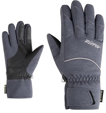Ziener Damen KATIMA-Z Ski-Handschuhe/Wintersport | Gore-Tex, PFC frei, Gray Ink Spark, 8