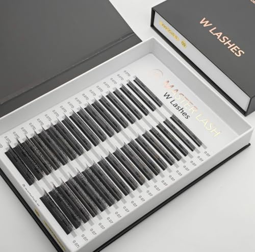 EXTENSIONES DE PESTAÑAS TECNOLÓGICAS W MIXED, 6D 0.07 D MIX DE LONGITUDES (7MM-14MM), 36 FILAS, MASTER LASH.