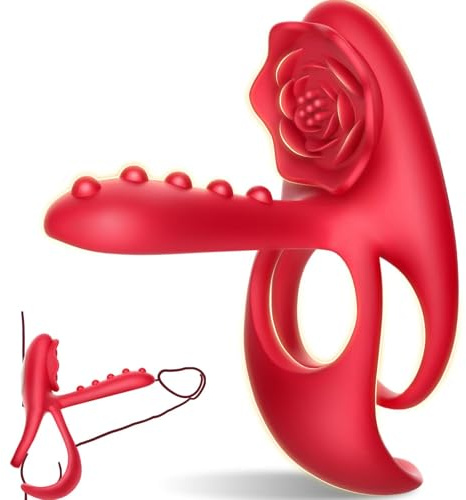 Sucking Toy Male Vibrating Cock Ring Rechargeable Adult Toy - Strong Tongue Sucking and Licking G Sucking Toy Female Couple Panty Stimulation AT-A6-3015