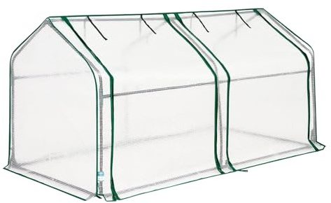 Mini-Gewächshaus, wetterbeständiges Design, 180 x 90 x 90 cm, tragbarer Blumentopf, Tomaten-Gemüsehaus, wasserdichtes UV-beständiges Gewächshaus, Anbau, für saisonale Pflanzenpflege