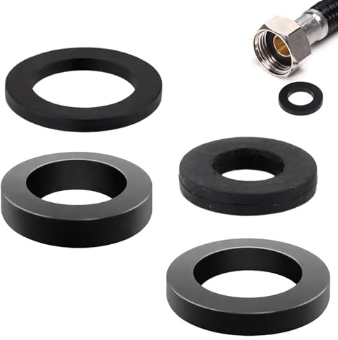60PCS Rubber Washers, 8/12/14/21mm Tap Washers, Shower Head Washerss for Plumbing Faucet Pipe Rubber, Garden Taps, Showers Hoses, Gas Pipe Sealing