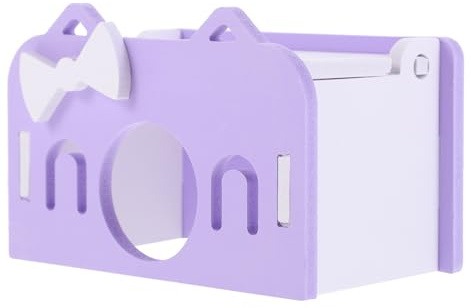 Kichvoe Casa para Hámsters Pequeña de PVC Color Morado, Nido Escondite para Roedores, Cama para Dormir y Jugar en Jaulas, Suministros para Mascotas Pequeñas