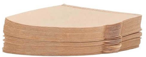 Annadue Papier à café, Passoire à café Jetable en Forme de Cône de Pâte de Bois Naturelle, Goutte à Goutte de Non Blanchi pour Verser sur la Cafetière (Papier filtre V01 100 pièces)