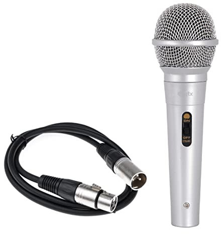 QTX Handheld Dynamic Singing Microphone Silver