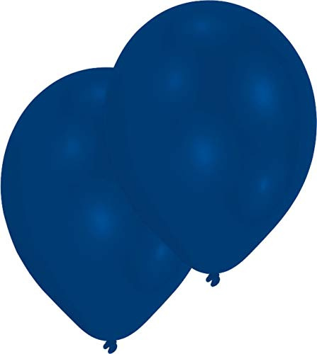 Amscan INT995512 - Latexballons Standard Blue, 50 Stück, Durchmesser circa 27,5 cm, Luftballons