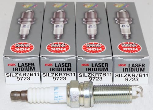 NGK (9723) SILZKR7B11 Laser-Iridium-Zündkerze, 4 Stück
