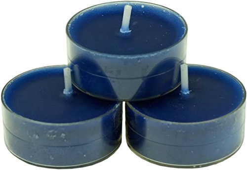 nk candles 20 dänische Teelichter farbig durchgefärbt, Auswahl, von Nordlicht-Kontor (Blau)