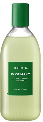AROMATICA Rosemary Scalp Scaling Shampoo - Thinning Hair Loss Natural Rosemary Essential oil for Women - Vegan Hair Growth Biotin Korean Shampoo - Free from Sulfate, Silicone, and Paraben (400ml)