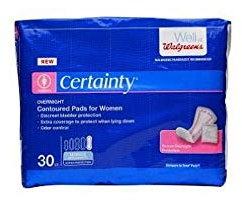 Walgreens Certainty Pads for Women, Overnight Absorption, 30 ea