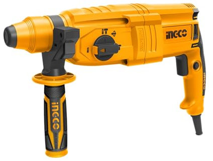 Ingco Rgh9028 Trapano Tassellatore 800 W Martello Demolitore Professionale In Valigetta Con 3 Punte E 2 Scalpelli Mandrino Sds Plus