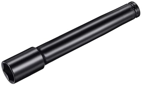 sourcing map 1/2 Drive by 24mm Deep Impact Socket, Heat-Treated CR-V Steel 8 Length, 6-Point Metric Sizes