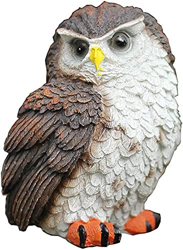 Gartenskulptur fur Auen Harz Garten Eule Figur, Garten Eule Dekorationen Tierskulptur for Outdoor Garden Yard 4.13groß