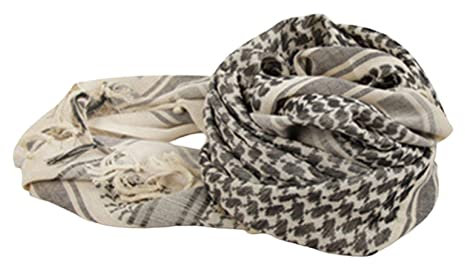 UNeedVog Herren Im Freien Araber Schal Plaid Quastel Shemagh Schal Leicht Warm Warmes Kopf Wickel Gaich