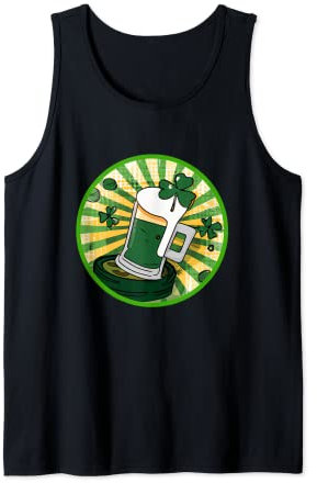 Chope irlandaise trèfle avec bière | Saint Patrick Débardeur