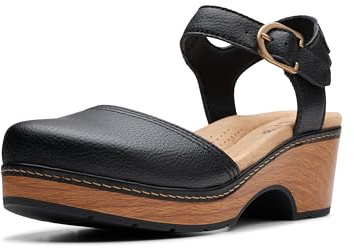 Clarks Collection Women's Paizlee Bay, Black Leather, 9 Medium US